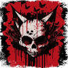 Zombie Cat Skull
