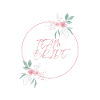 Team Bride Pink Circle Flowers Plain