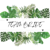 Team Bride Green Palm Leaves