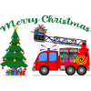 Fire Truck Merry Christmas