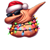 Dabbing Blobfish Sunglasses Cute Christmas