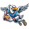 The seagull beach-handball player