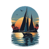 Sailing Sunset Paradise