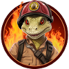 Eidechse Feuerwehr