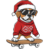 Boxer Dog Christmas Skateboard