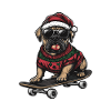 Mastiff Dog Christmas Skateboard