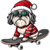 Havanese Dog Christmas Skateboard
