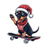 Pinscher Dog Christmas Skateboard