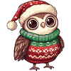 Eule Weihnachten Comic