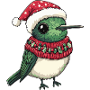 Hummingbird Bird Christmas Comic