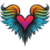 Heart Wings Angel Love