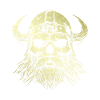 Viking Skull Valhalla Gold