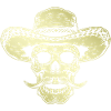 Mexican Skull Mexico Gold