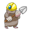 Mole Miner Shovel Mining