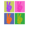 Bunter Friedensgriff Pop Art Design