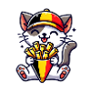 J'aime les chats et les frites