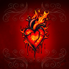 Flaming heart.