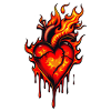 Flaming heart.