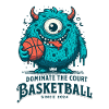 Unique basketball monster print
