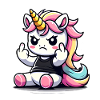 Rebellisches Einhorn flippt ab