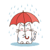 Rain Umbrella Cat