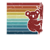Retro Koalabear Phascolarctos Cinereus Eucalyptus