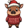 Pig Christmas Comic Boar