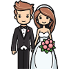 Bride Groom Newlyweds Wedding