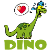 Kawaii manga dinosaur