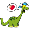 Kawaii manga dinosaur