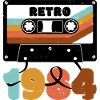 Retro 1980s Inspired Multicolour Cassette Design