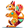 Geometrisches Eichhörnchen-farbenfroher Hingucker