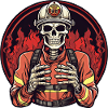 Brigade de pompiers squelette