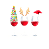 Divertente Vestito Natalizio Bicchieri Da Vino Natale