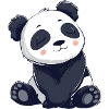 Cute Panda Cartoon Illustration