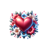 Team Bride Heart Flowers