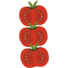 Tomatoes 3-fold red