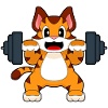 Tiger Bodybuilder Dumbbell Bodybuilding