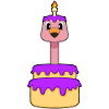 Gâteau d’anniversaire de flamant rose