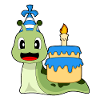 Gâteau d’anniversaire d’escargot