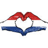 Holland flag hands heart shape used