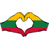 Lithuania Flag Hands Heart Shape