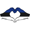Estonia Flag Hands Heart Shape