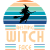 Resting Witch Face Retro