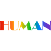 Human rainbow text LGBTQ pride