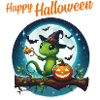 Gecko sorcier - Halloween