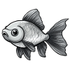 Silver Schleierschwanz Goldfisch