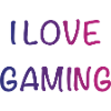 I Love Gaming Gradient Font