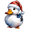 Duck Christmas Drawing