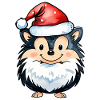 Hedgehog Christmas Drawing